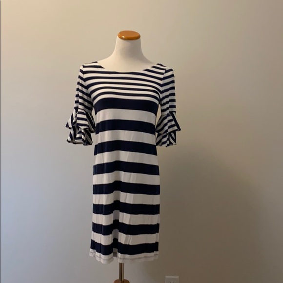 Lilly Pulitzer Navy and White Striped Dress - Picture 1 of 4